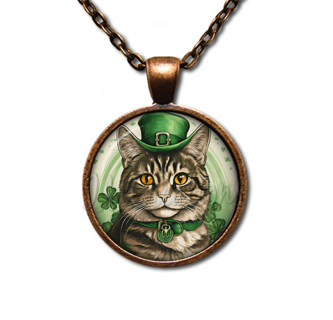St Patrick's Day Tabby Cat with Irish Hat