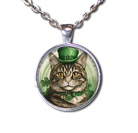 St Patrick's Day Tabby Cat with Irish Hat