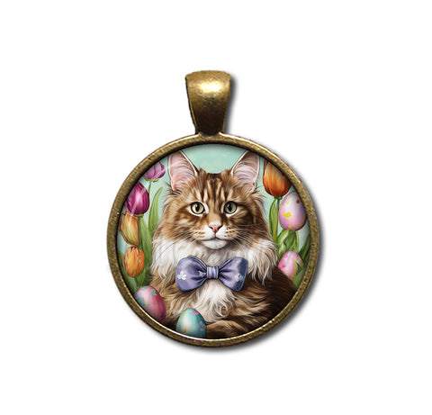 Easter Cute Maine Coon Cat