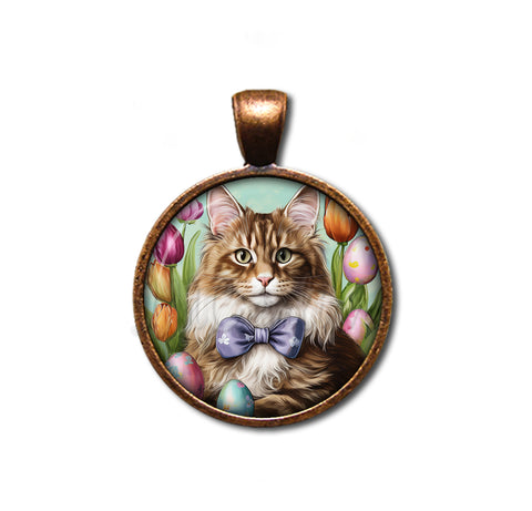 Easter Cute Maine Coon Cat