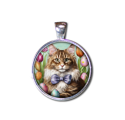 Easter Cute Maine Coon Cat