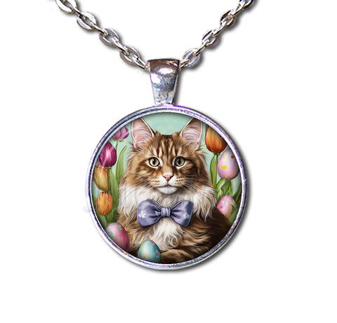 Easter Cute Maine Coon Cat
