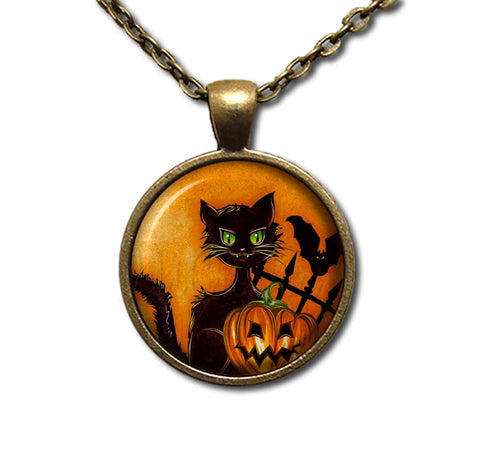 Halloween Wicked Black Cat Pumpkin