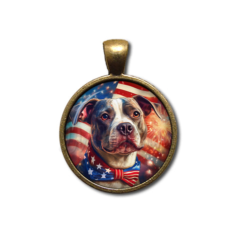 Patriotic Pit Bull Terrier Dog
