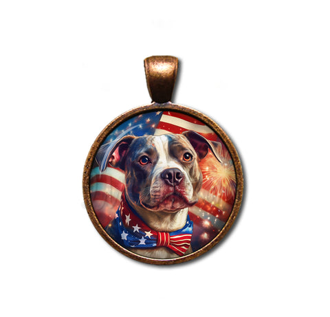Patriotic Pit Bull Terrier Dog
