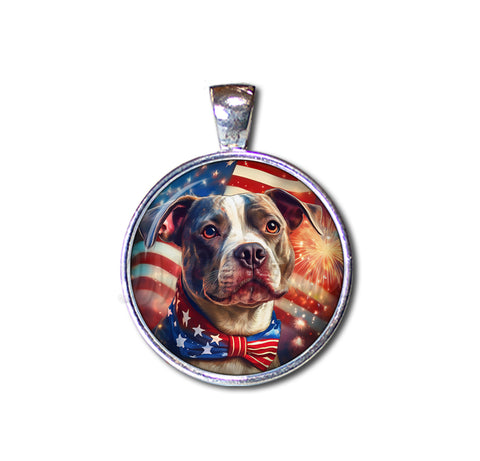 Patriotic Pit Bull Terrier Dog