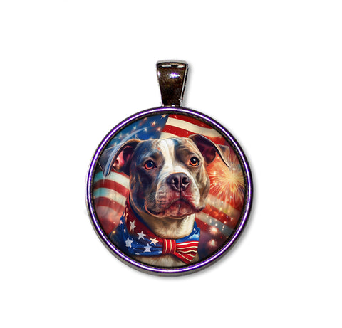 Patriotic Pit Bull Terrier Dog