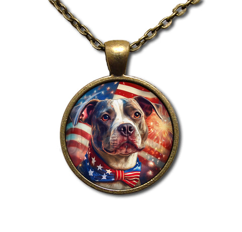 Patriotic Pit Bull Terrier Dog