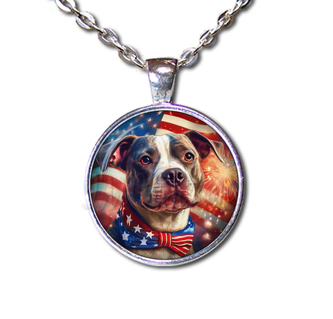 Patriotic Pit Bull Terrier Dog