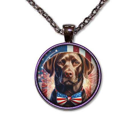 Patriotic Chocolate Lab Dog