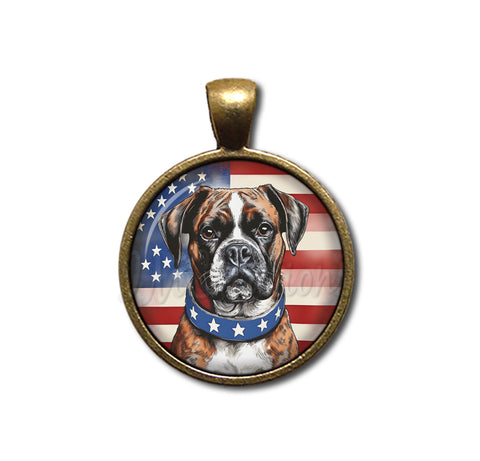 Patriotic Boxer Dog