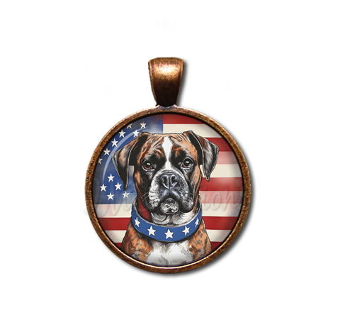 Patriotic Boxer Dog