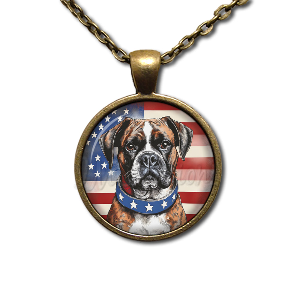 Patriotic Boxer Dog