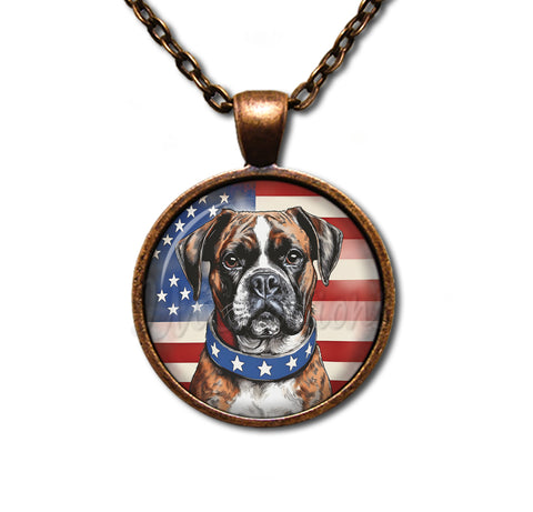 Patriotic Boxer Dog