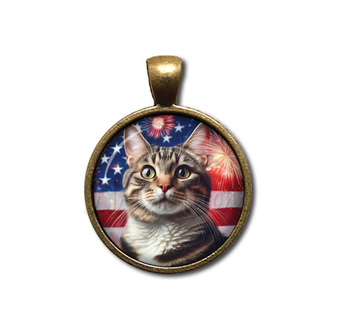 Patriotic Tabby Cat