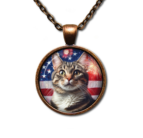 Patriotic Tabby Cat