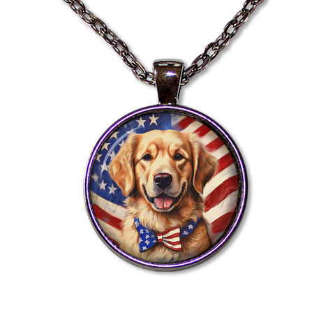 Patriotic Golden Retriever Dog