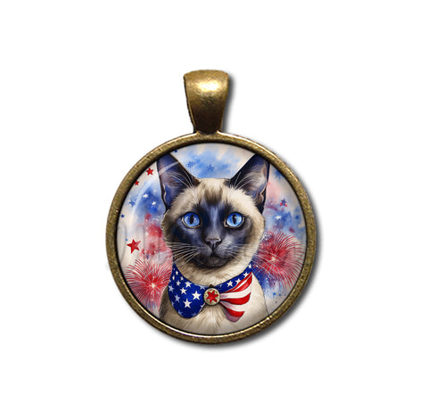 Patriotic Siamese Cat