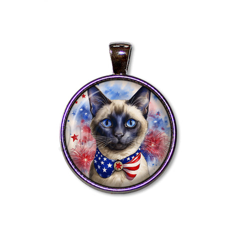 Patriotic Siamese Cat