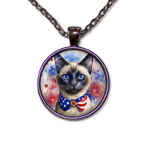 Patriotic Siamese Cat