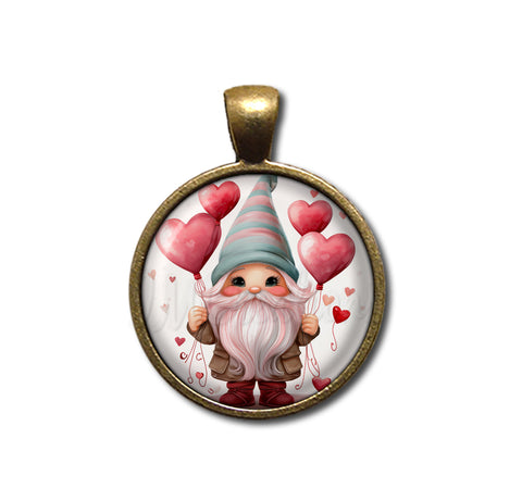 Gnome with Heart Balloons