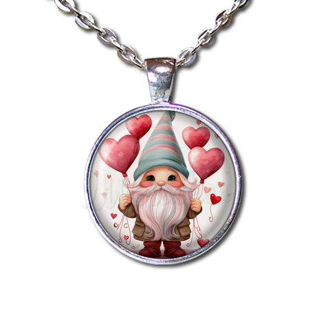 Gnome with Heart Balloons