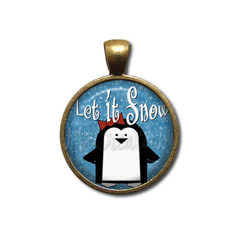 Whimsical Penguin Let It Snow