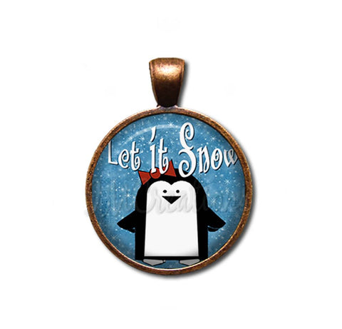 Whimsical Penguin Let It Snow