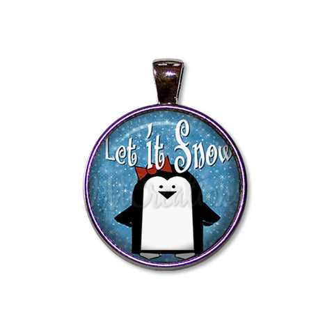 Whimsical Penguin Let It Snow