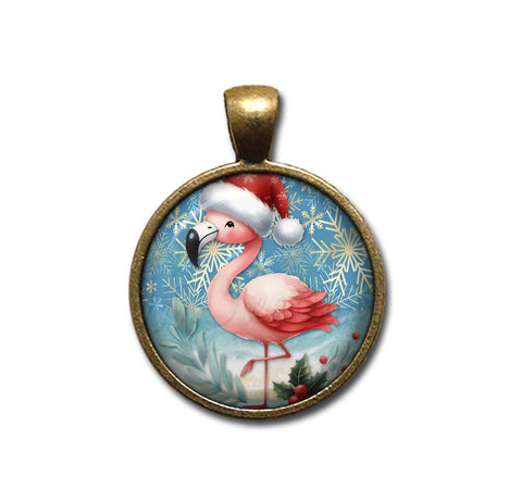 Pink Flamingo Santa Hat