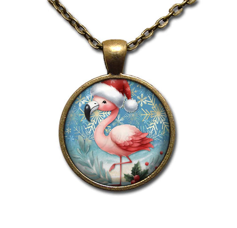 Pink Flamingo Santa Hat