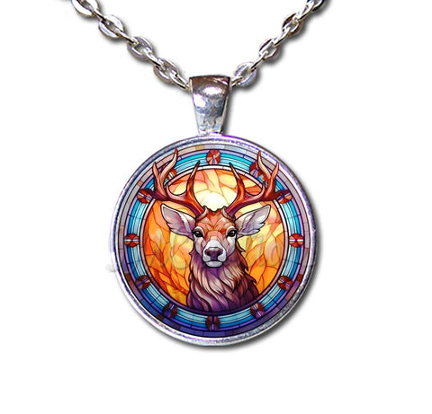 Faux Stained Glass Reindeer