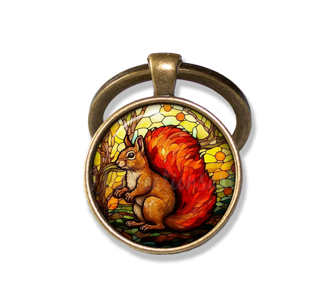 Faux Stained Glass Squirrel