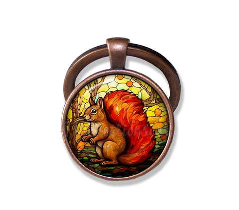 Faux Stained Glass Squirrel