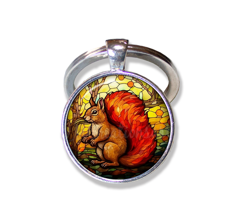 Faux Stained Glass Squirrel