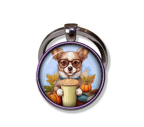 Autumn Chihuahua holding Pumpkin Latte