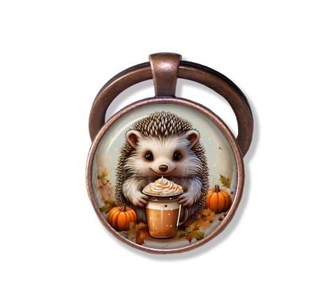 Autumn Hedgehog with Pumpkin Latte