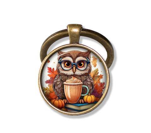 Autumn Owl with Pumpkin Latte