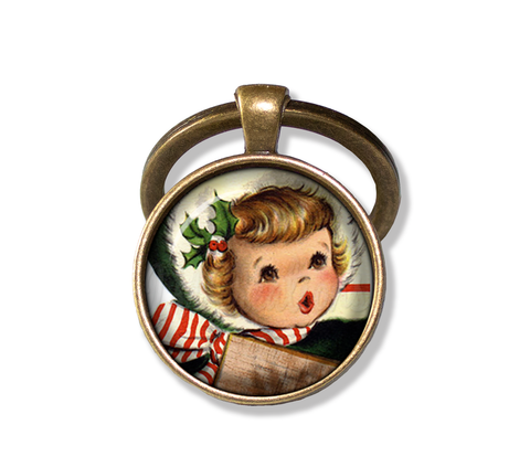 Vintage Design of Caroler Christmas