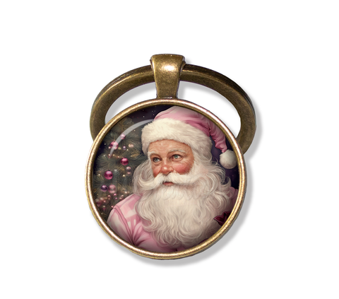 Shabby Chic Pink Santa Claus