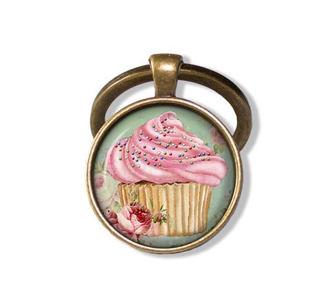 Shabby Chic Pink Cupcake