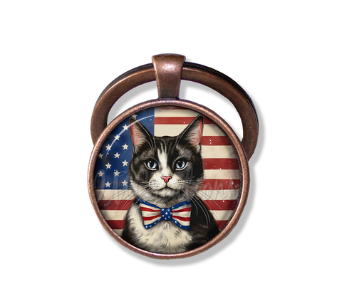 Patriotic Tuxedo Cat