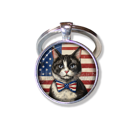 Patriotic Tuxedo Cat