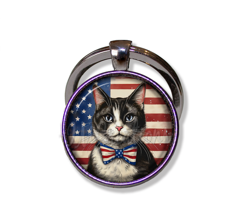 Patriotic Tuxedo Cat