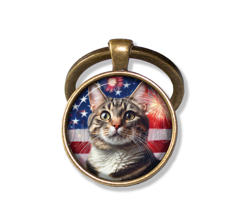 Patriotic Tabby Cat