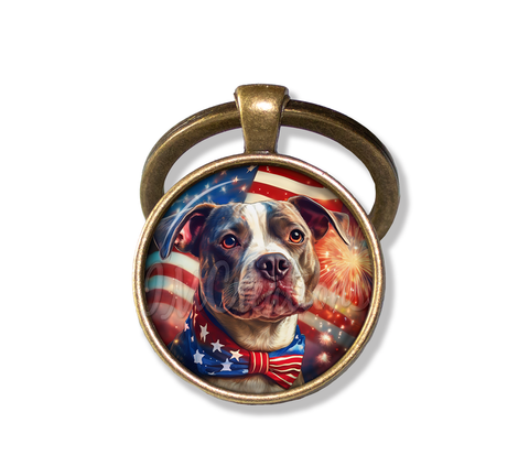 Patriotic Pit Bull Terrier Dog