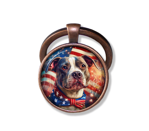 Patriotic Pit Bull Terrier Dog