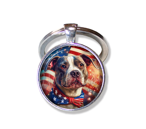 Patriotic Pit Bull Terrier Dog