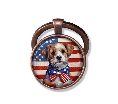 Patriotic Adorable Terrier Doggie