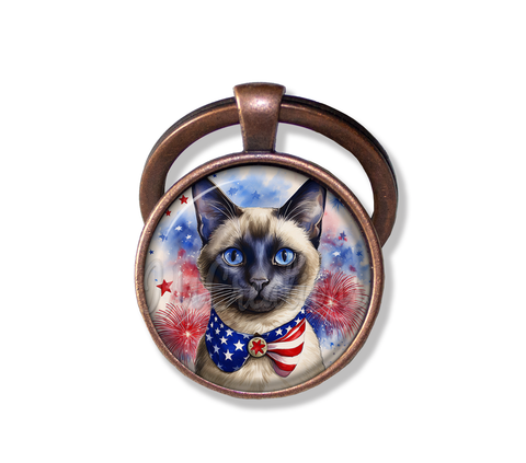 Patriotic Siamese Cat